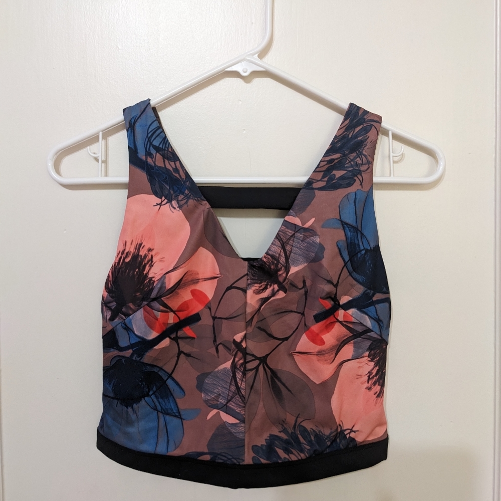 New Balance Floral Sports Bra, Small